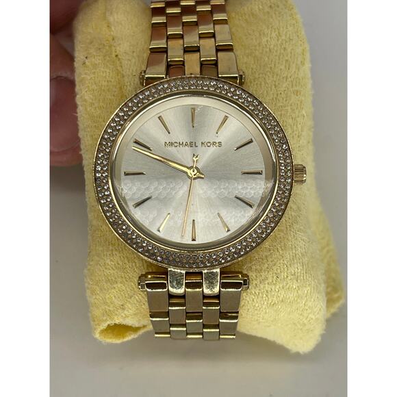 Michael Kors Darci  Steel Glitz Gold Dial Ladies Quartz Watch MK3430 - Picture 2 of 7